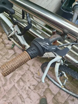 Bicicleta de montaña blanca