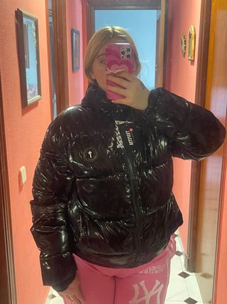Chaqueta Trapstar Negra Brillante
