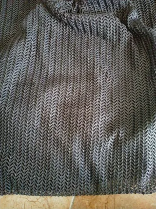 Vestido/Top Fiesta Cuello Cadena Negro/Plata