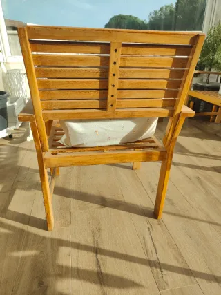 2 Sillas de Jardín Madera