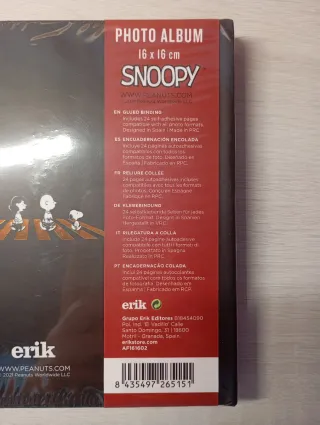 Álbum Fotos Snoopy Autoadhesivo 16x16cm