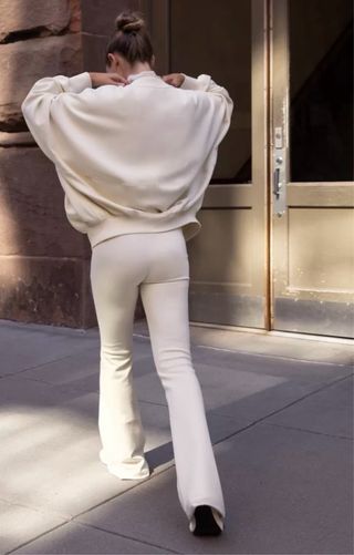 Pantalón Zara Flare Beige Talla S Nuevo