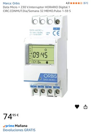 Interruptor Horario Digital DATA MICRO +