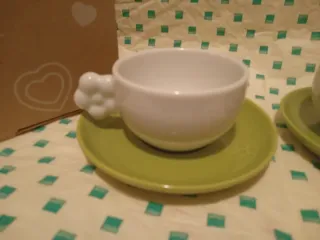 2 Tazzine caffè Thun con farfalla e fiore