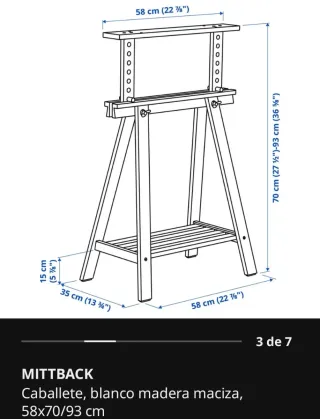 4 Caballetes Ikea FINWARD regulables