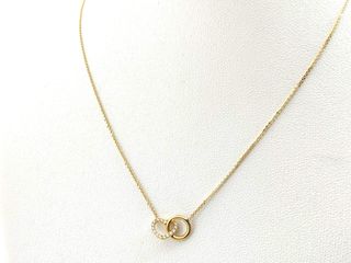 gargantilla oro 18k con circonita 22cm