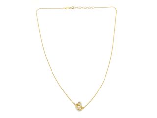 gargantilla oro 18k con circonita 22cm