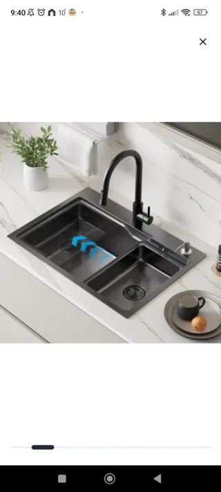 Lavabo de un seno 680x480mm
