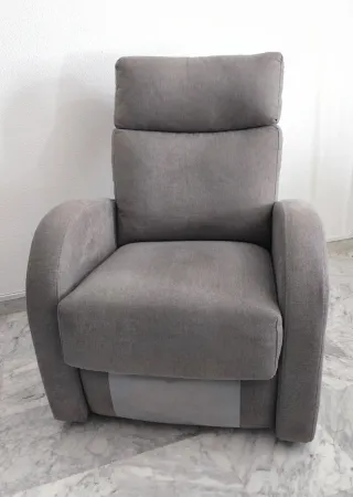 Poltrona relax in tessuto grigio