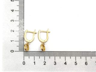 pendientes oro 18k con circonita