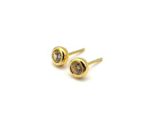 pendientes oro 18k con piedra con circonita