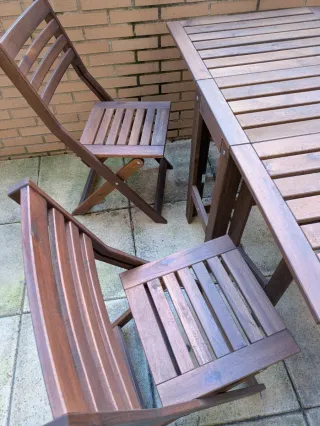 Mesa y 4 Sillas Plegables Ikea Applaro