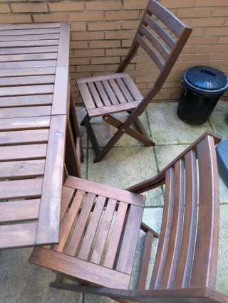 Mesa y 4 Sillas Plegables Ikea Applaro