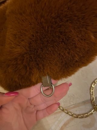 Borsa Orsetto Marrone con Catena Dorata