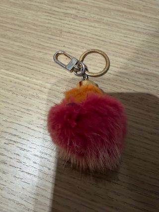 Portachiavi Louis Vuitton Pelliccia Arancio Rosa