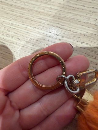 Portachiavi Louis Vuitton Pelliccia Arancio Rosa