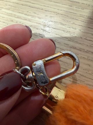 Portachiavi Louis Vuitton Pelliccia Arancio Rosa