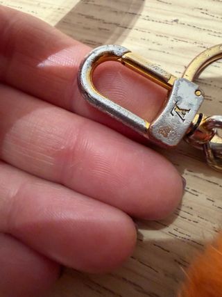 Portachiavi Louis Vuitton Pelliccia Arancio Rosa