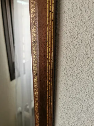 Espejo decorativo madera y dorado