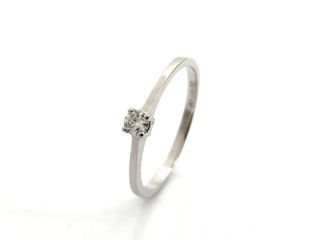 sortija oro 18k con piedra con diamante