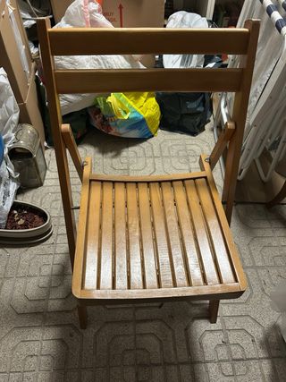 Pareja Sillas Vintage Plegables de Madera