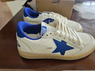 Zapatillas Golden Goose Beige y Azul Mujer