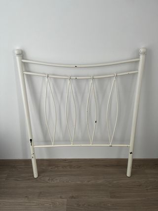Cabecero de cama metálico blanco