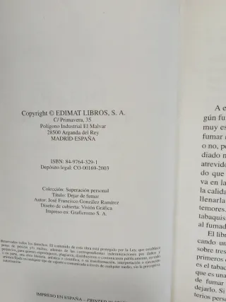 Dejar de fumar. Se acabó el tabaco