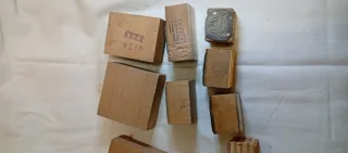 Lote 10 Sellos Imprenta Madera