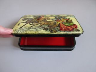 Scatola Fedoskino Laccata Dipinta a Mano Inverno