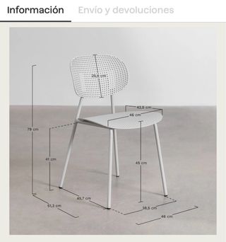 Juego de 4 sillas amarillas