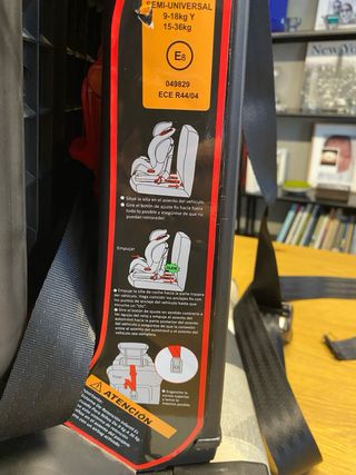 Silla coche Isofix Grupo 1-2-3 regulable