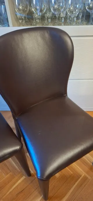 4 Sillas Marrón Chocolate Cómodas