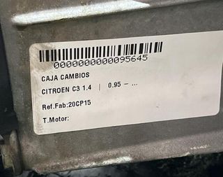 Citroen 95645 20cp15 caja de cambios c3 1.4