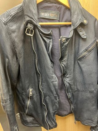 Chaqueta Cuero Freaky Nation Negra
