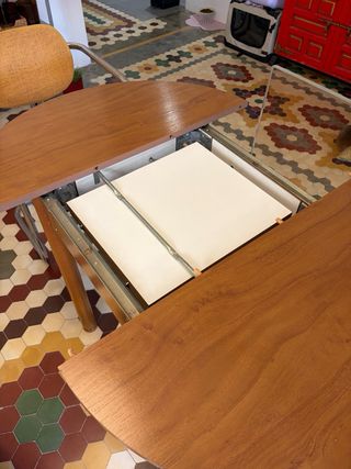 Mesa extensible vintage de madera