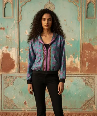 Chaqueta bomber sari con capucha Talla S-M