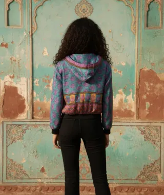 Chaqueta bomber sari con capucha Talla S-M