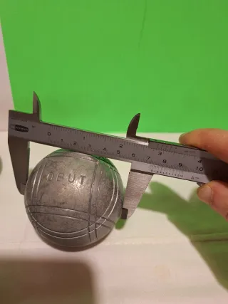 Set di 4 palline da bocce Obut, 3 metalliche e 1 piccola arancione