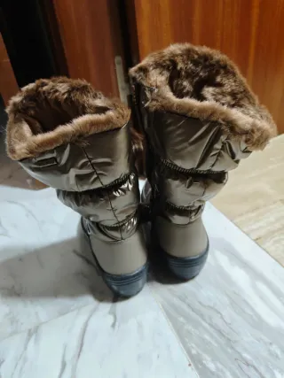 Botas Skechers Mujer Marrón Dorado