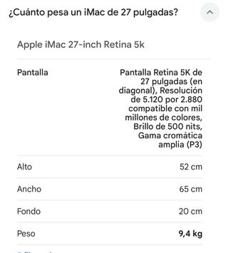 iMac 27 LED 16:9 Ordenador