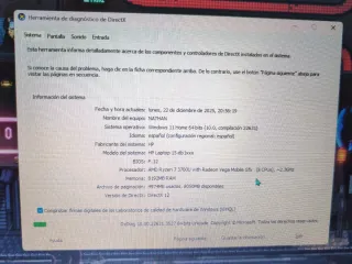Ryzen 7/ 8GB RAM/ SSD 256GBs/ Nueva Batería/ 15"