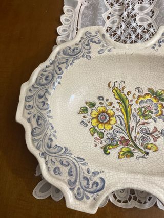 Plato Cerámica Talavera Antiguo