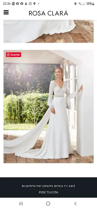 Traje de novia Rosa Clará blanco