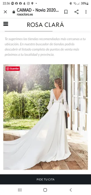Traje de novia Rosa Clará blanco
