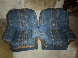 JUEGO SOFÁS ESTILO RETRO 3 + 1 + 1