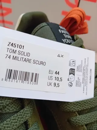 ✅️SUN68 Scarpe Uomo Tg 44 Verde Oliva