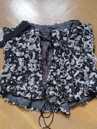 Conjunto Falda y Blusa Negro/Multicolor