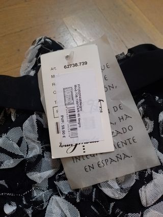 Conjunto Falda y Blusa Negro/Multicolor