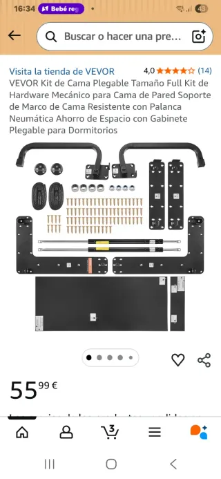 Herraje Cama Abatible VEVOR